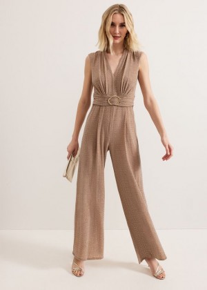 Beige Phase Eight Brea Jumpsuit | 0619AJGRW