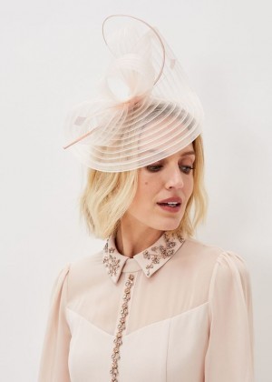 Beige Phase Eight Twist Fascinator Hats | 4792VSOTB