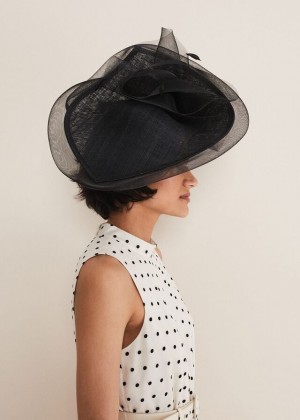Black Phase Eight Black Flower Fascinator Hats | 2048QZECG