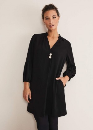 Black Phase Eight Charlotte Tunic Dress | 2790EYDWA