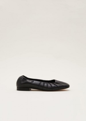 Black Phase Eight Elasticated Flats | 7928PTGFK