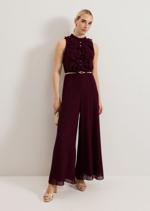 Burgundy Phase Eight Nalani Jumpsuit | 2316AHDTS