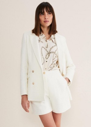 Cream Phase Eight Auden Cream Jackets | 2409ZETCI