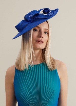 Deep Blue Phase Eight Midi Double Twist Disc Fascinator Hats | 7210TDNUF