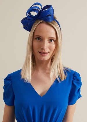 Deep Blue Phase Eight Twist Detail Hats | 0876XWRTN