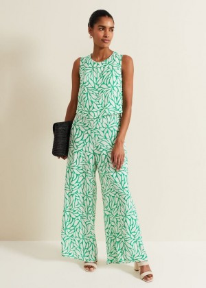 Green Phase Eight Aubrey Geo Dress | 2985NDHGS