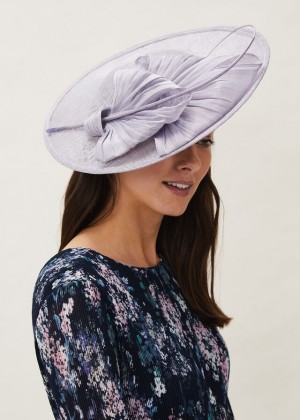 Lavender Phase Eight Dawn Silk Bow Fascinator Hats | 8642BAQDZ