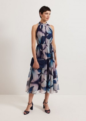 Multicolor Phase Eight Bethany Floral Dress | 3567KAZEP