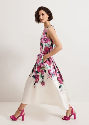 Multicolor Phase Eight Celeste Border Skirts | 8431YWZLQ