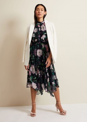 Multicolor Phase Eight Lucinda Floral Dress | 3941RXLYS