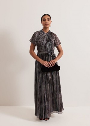 Multicolor Phase Eight Petite Riah Shimmer Dress | 1753SKOXQ