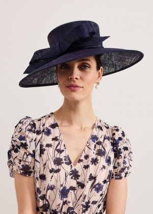 Navy Phase Eight Navy Bow Hats | 8920GYZOT