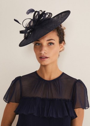 Navy Phase Eight Navy Fascinator Hats | 8167XRZSJ