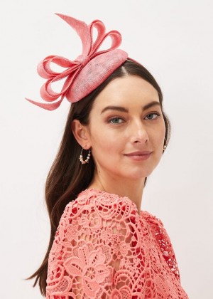 Pink Phase Eight Bow Detail Pillbox Fascinator Hats | 9367TXERM