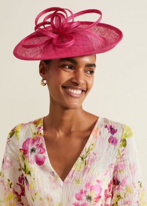 Pink Phase Eight Pink Triple Twist Disc Fascinator Hats | 4759LQJAZ