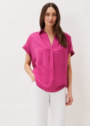 Pink Phase Eight Thea Shirts | 0518JNUOM