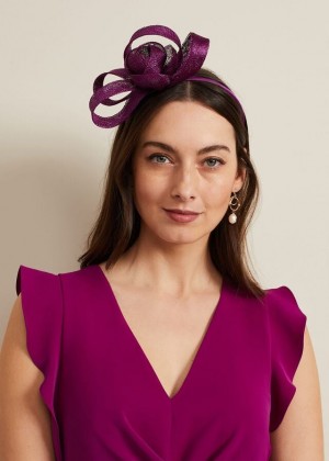 Purple Phase Eight Flower Hats | 4105BEMCW