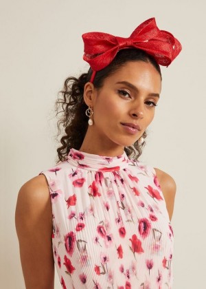 Red Phase Eight Bow Twist Hats | 1470AWSBL