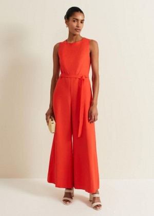 Red Phase Eight Marta Red Jumpsuit | 6124BNQLR
