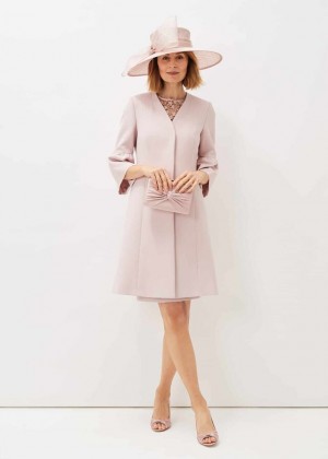Rose Phase Eight Cheryl Frill Cuff Occasion Jackets | 9507VNHQU