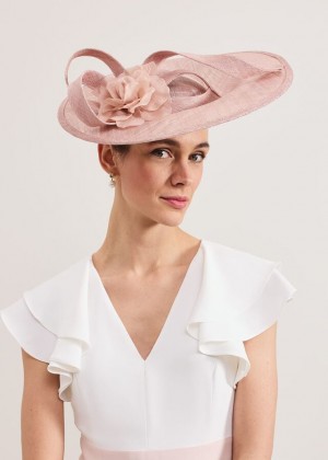 Rose Phase Eight Flower Oval Fascinator Hats | 9137UOZDP