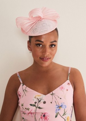 Rose / Pink Phase Eight Pink Bow Fascinator Hats | 5824VAZUE