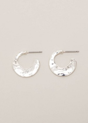 Silver Phase Eight Irregular Hoops Jewellery | 8543AENMI