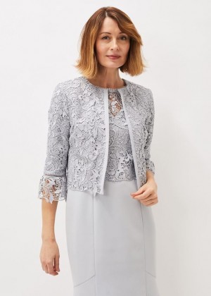 White Phase Eight Alisha Lace Jackets | 9618NZJFH