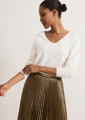 White Phase Eight Senita Fine Knitwear | 5369WGJFE