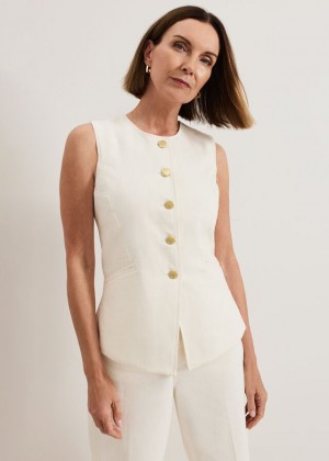 White Phase Eight Sophia Shirts | 5930RFTWO