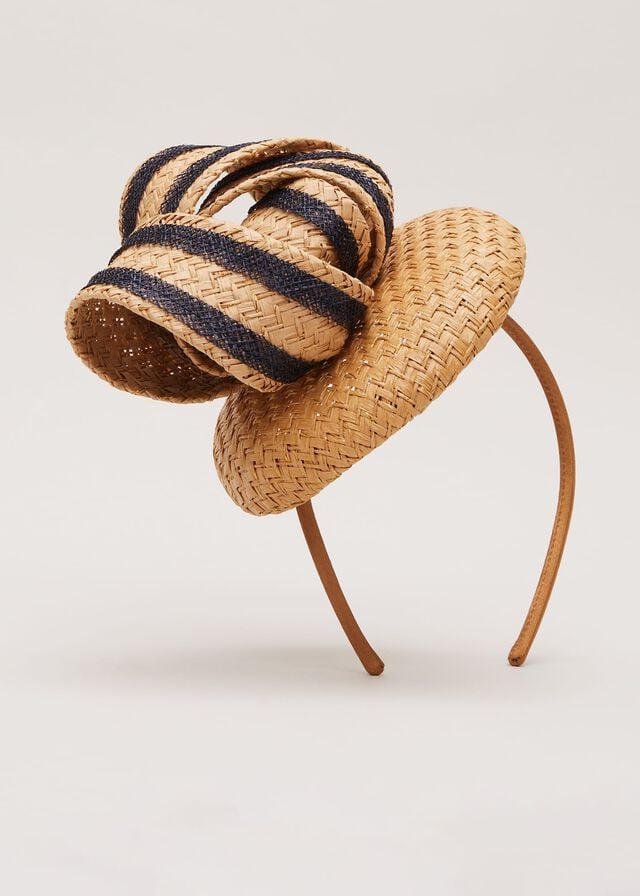 Beige Phase Eight Raffia Twist Pillbox Hats | 2504OWCVS