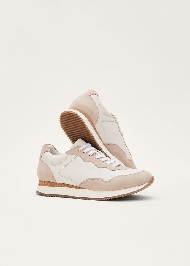 Beige Phase Eight Runner Trainer Flats | 6427UYOHJ
