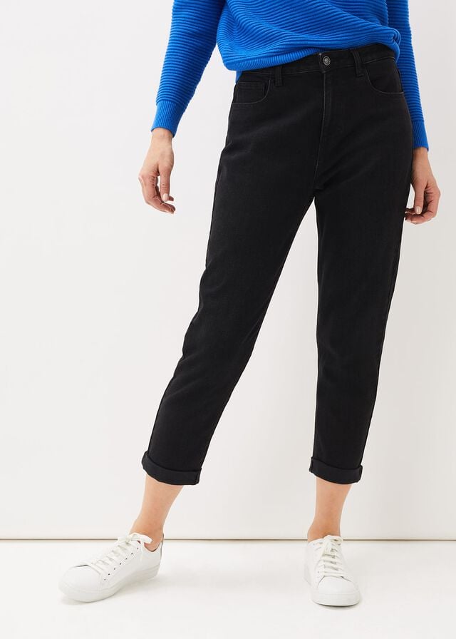 Black Phase Eight Angelina Girlfriend Jeans | 5483UDFQY