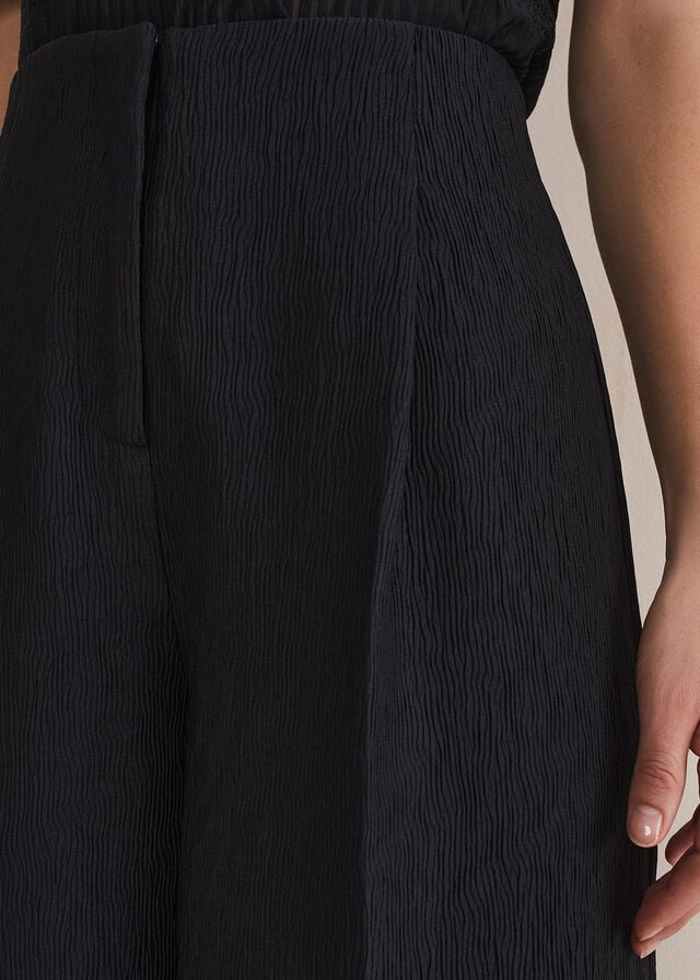 Black Phase Eight Audrea Wide Leg Culottes Trousers | 5714GSYUF