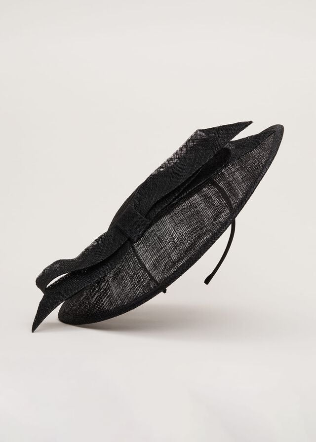 Black Phase Eight Black Bow Disc Hats | 7925SRIQZ