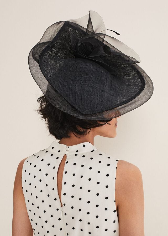 Black Phase Eight Black Flower Fascinator Hats | 2048QZECG