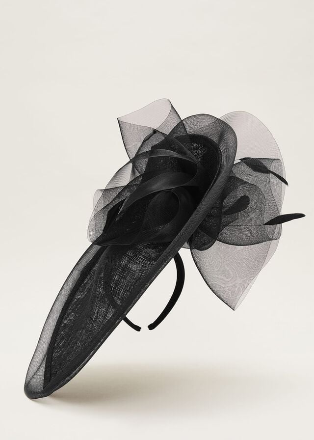 Black Phase Eight Black Flower Fascinator Hats | 2048QZECG