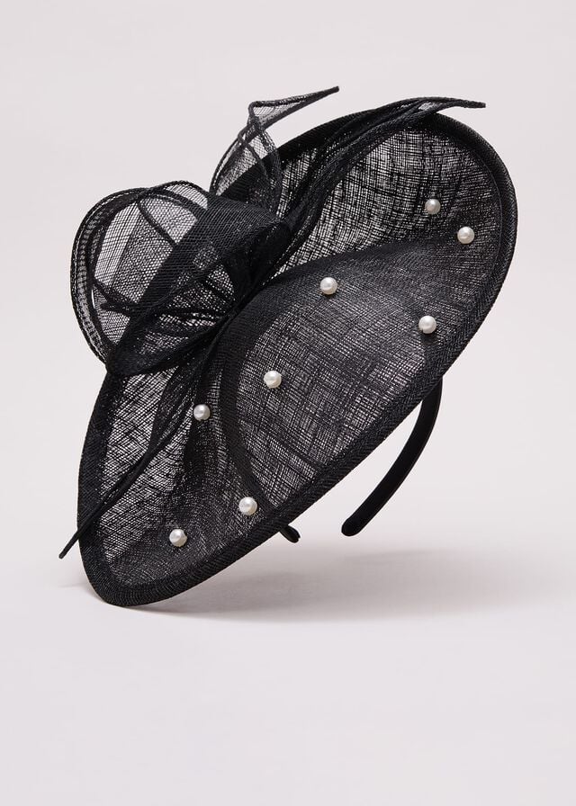 Black Phase Eight Black Pearl Trim Disc Hats | 9817SWZQH