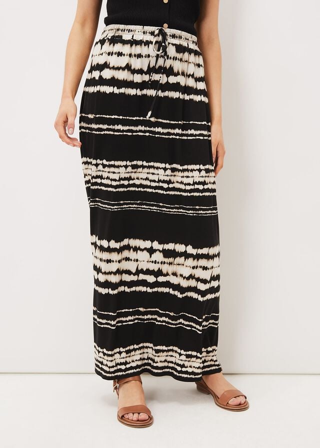 Black Phase Eight Ce Ce Tie Dye Skirts | 5719XHSNJ