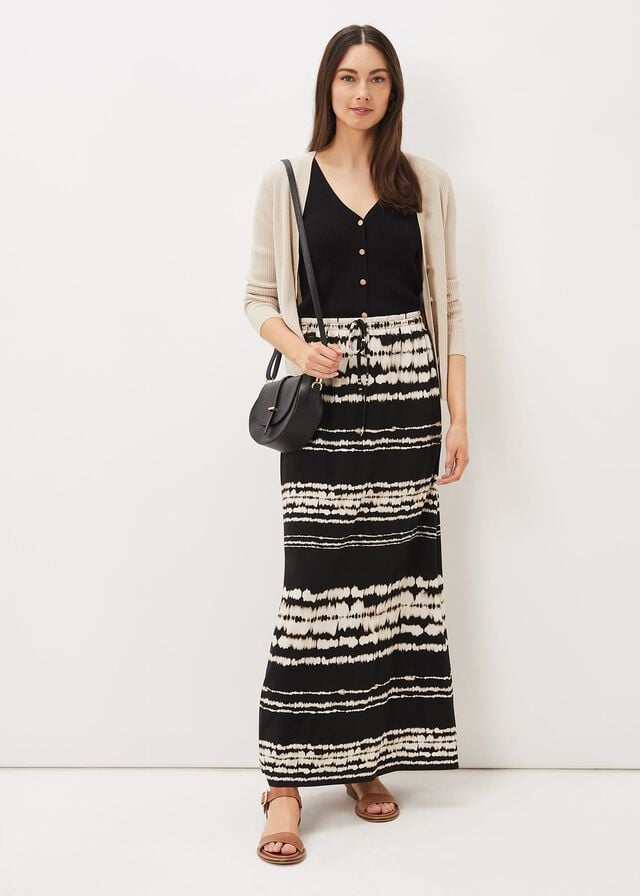 Black Phase Eight Ce Ce Tie Dye Skirts | 5719XHSNJ