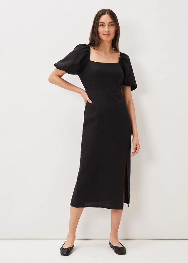 Black Phase Eight Elasticated Flats | 7928PTGFK