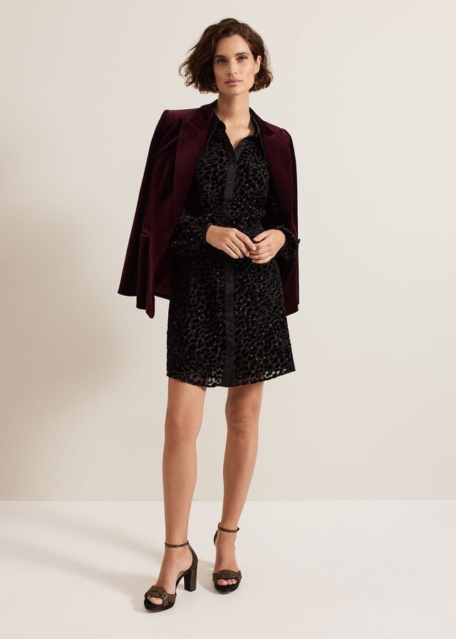 Black Phase Eight Esin Shimmer Dress | 7219PEALV
