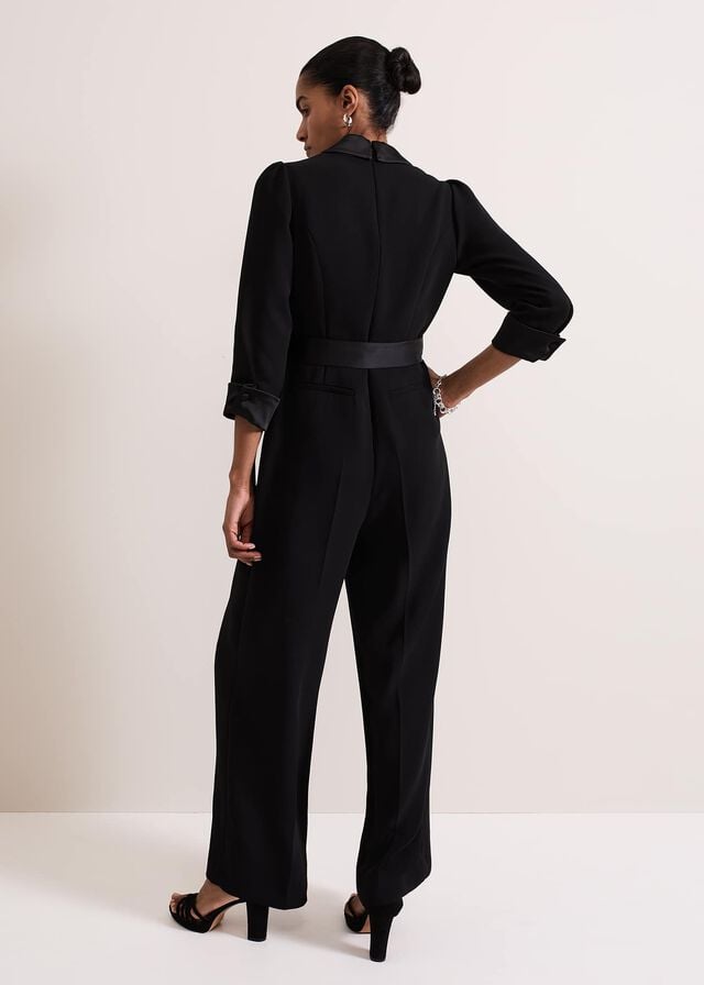 Black Phase Eight Kylie Tux Jumpsuit | 1763LGUFD