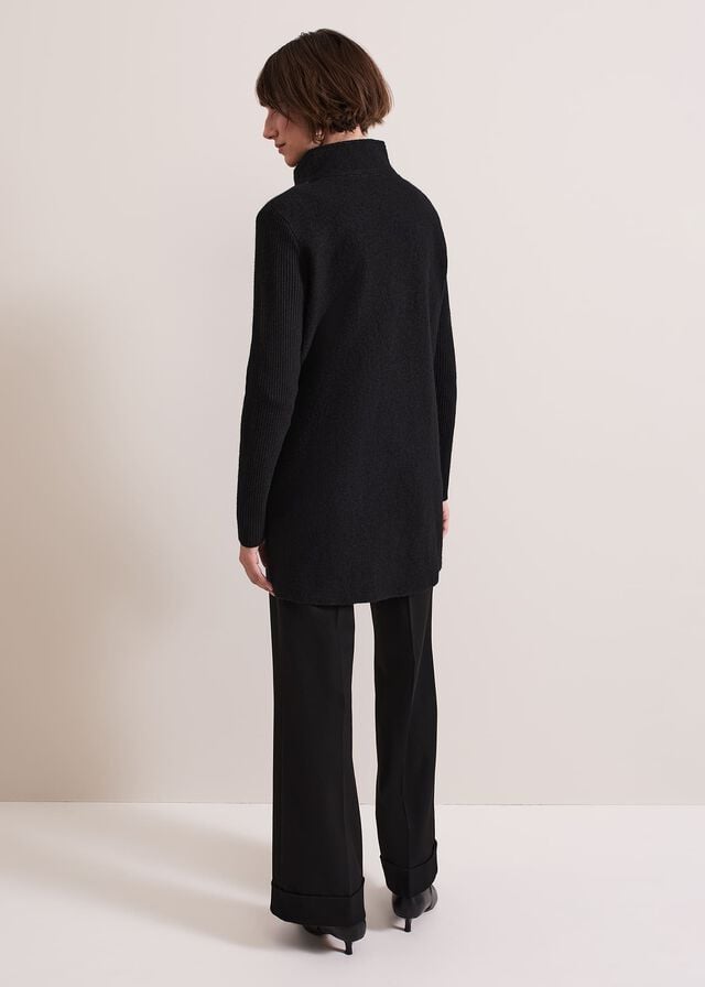 Black Phase Eight Lea Popper Coats | 9150CSLJI