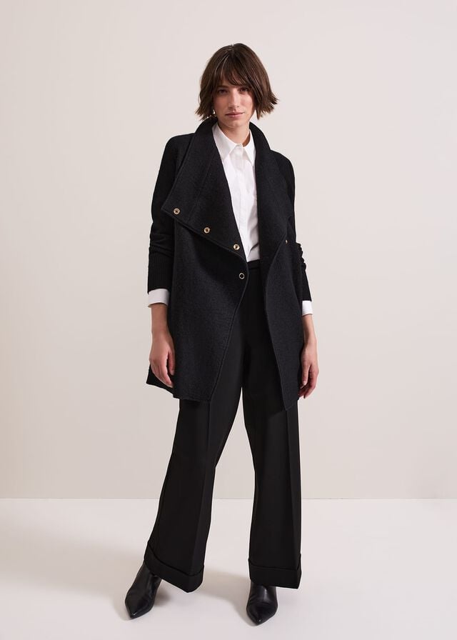 Black Phase Eight Lea Popper Coats | 9150CSLJI