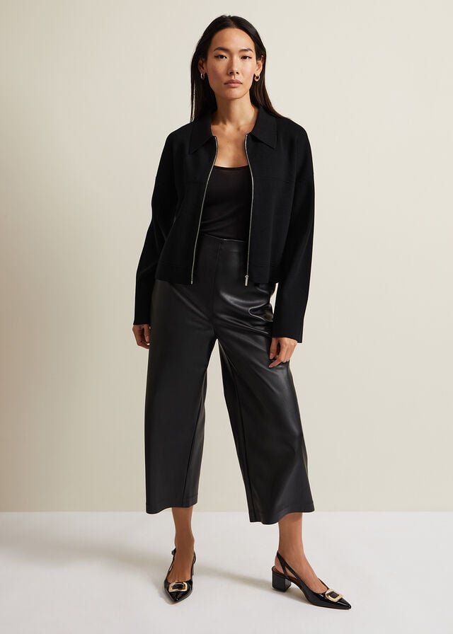 Black Phase Eight Maisie Zip Jackets | 4693SQPXM