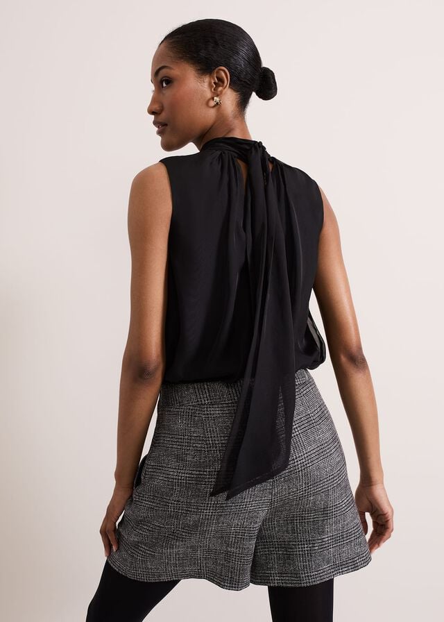 Black Phase Eight Nella High Neck T Shirts | 5230VYICT