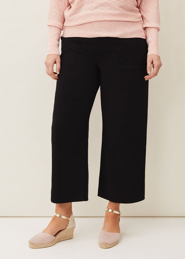 Black Phase Eight Nora Denim Culotte Jeans | 3820FGRXI