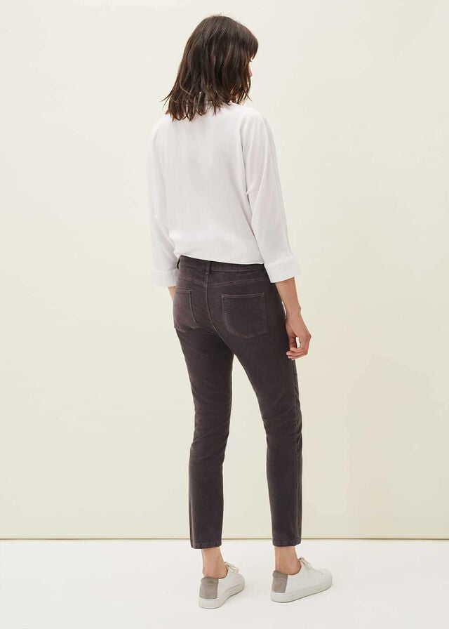 Black Phase Eight Rae Fine Corduroy Jeans | 3709CDJYL