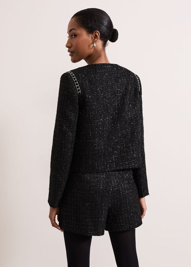 Black Phase Eight Ripley Lurex Jackets | 0351FJILP